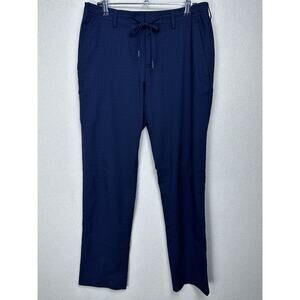 Perry Ellis Mens Stretch Slim fit Casual Pants 30 / 30 Navy Blue Check